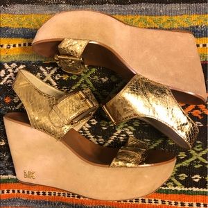 Gold Platform Michael Kors Sandals